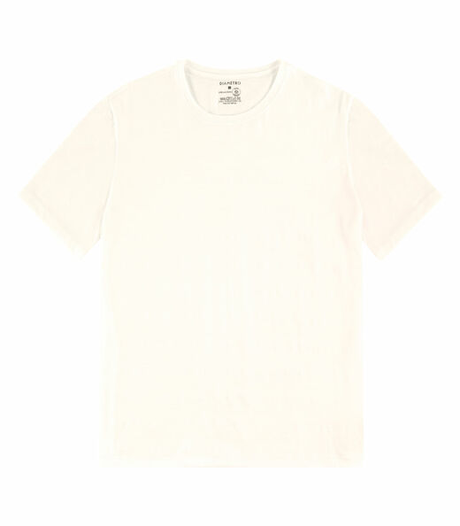 Camiseta Masculina Meia Malha Maquinetada Diametro Bege