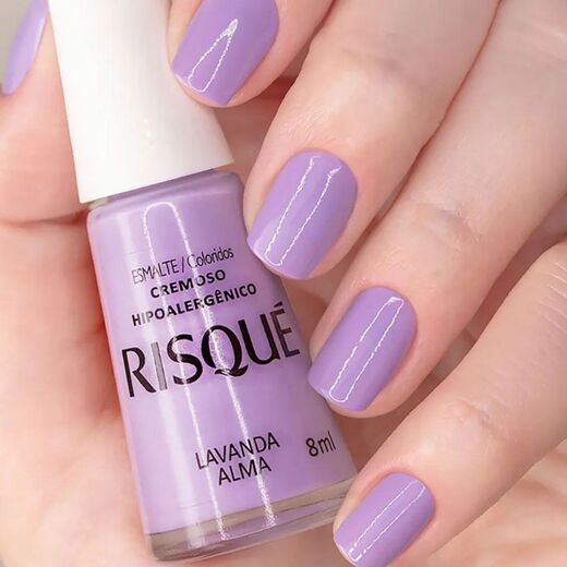 Kit c/2 Risque Esmalte Cremoso Cor: Lavanda Alma