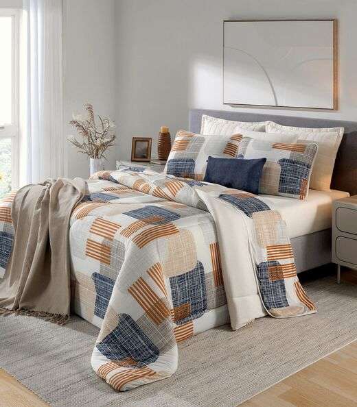 Image_Edredom Casal Estampado Vivaldi Bege