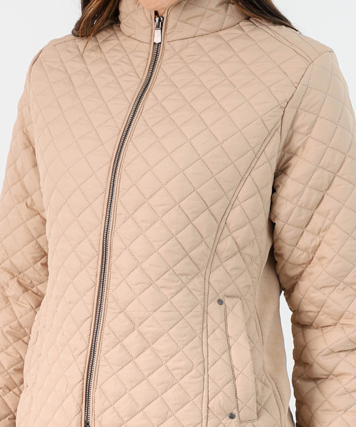 Jaqueta Feminino Matelassê Nylon Marisa Bege