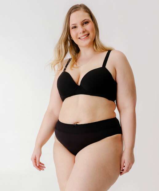 Kit 2 Calcinhas Plus Size Biquíni Microfibra Marisa
