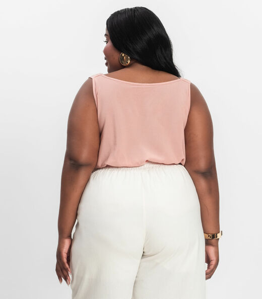 Regata Feminina Plus Size Infinita Cor Rosa