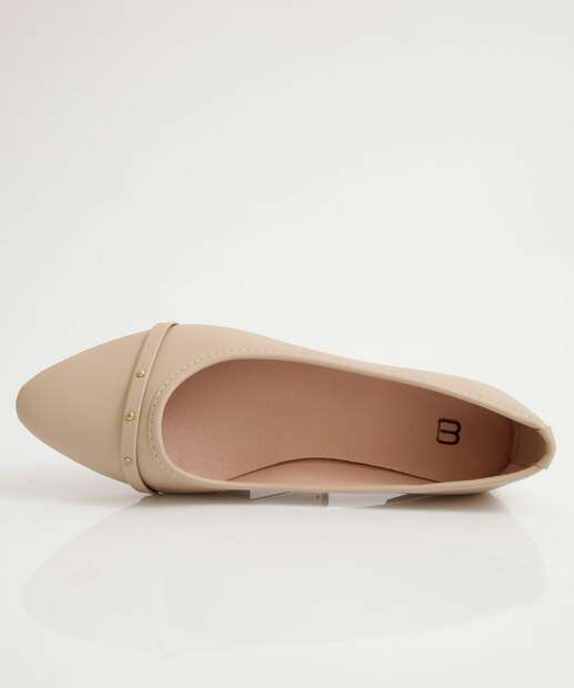 Sapatilha Feminina Bico Fino Nara Martins Bege