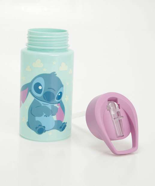 Garrafa Squeeze Infantil Estampa Stitch Disney 350ml