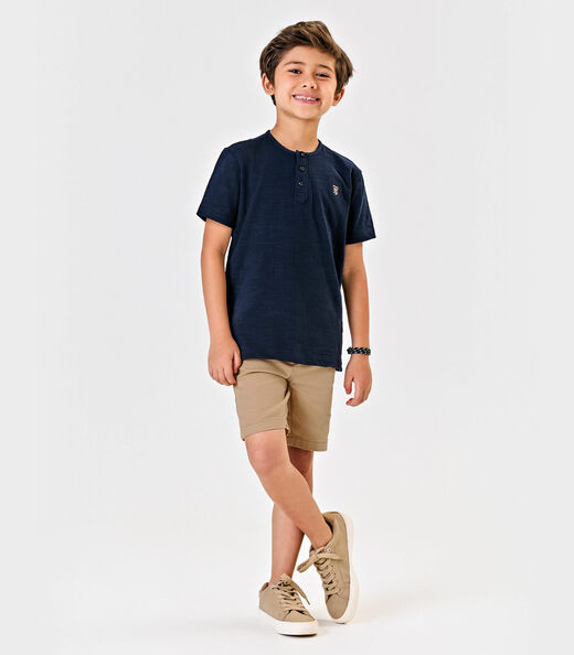 Conjunto Infantil Camiseta Com Bermuda Trick Nick Azul