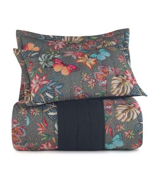 Jogo De Colcha Solteiro Toque Acetinado Altenburg Preto