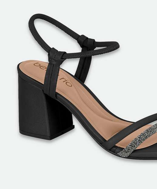 Sandália Salto Grosso Feminina Beira Rio 8436213 Preto