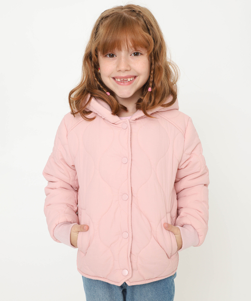 Image_Jaqueta Infantil Puffer Capuz Matelassê Tam 4 a 10 Marisa Rosa