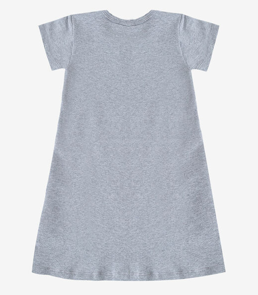 Vestido Infantil em Molecotton Select Cinza