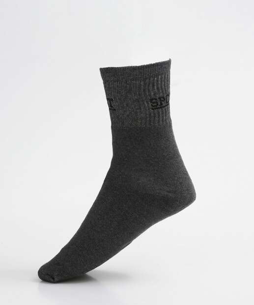 Kit 3 Pares Meias Cano Médio Masculina Esportivas