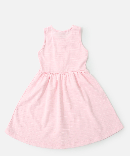 Vestido Infantil Textura Laços Marisa Tam 1 a 3 Rosa