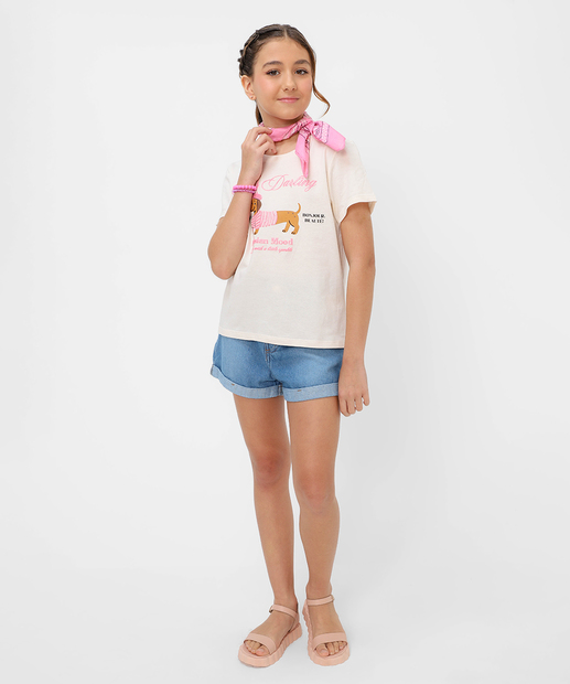 Image_Short Juvenil Jeans Barra Dobrada Tam 10 a 16 Azul