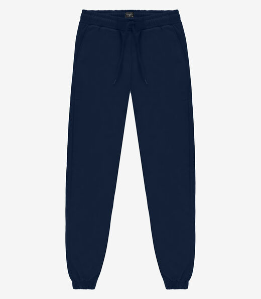 Calça Masculina Moletom Felpado Diametro Azul