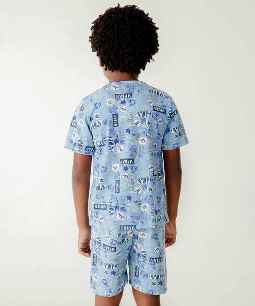Pijama Infantil Estampado Tam 2 a 12