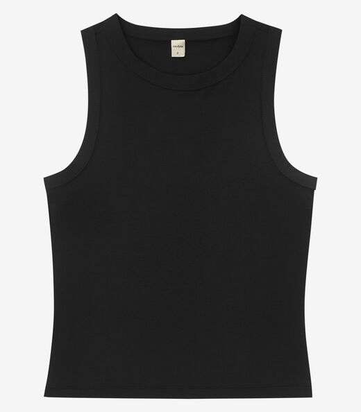 Regata Básica Feminina em Cotton Leve Rovitex Preto