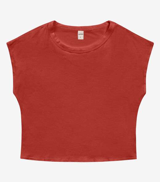 Blusa Básica Feminina Viscotorcion Rovitex Vermelho