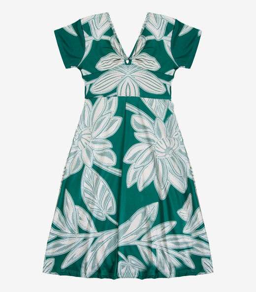 Vestido Curto Feminino Em Liganete Select Verde