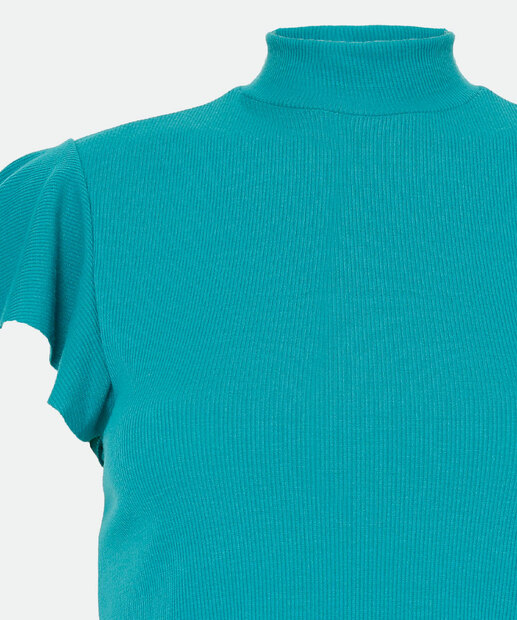 Blusa Feminina Babado Gola Alta Marisa