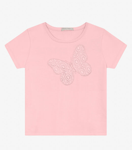 Blusa feminina em Cotton Leve Trick Nick Rosa