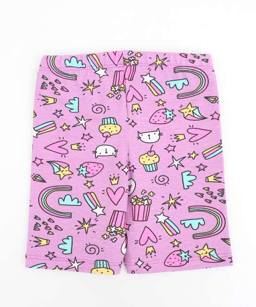 Bermuda Infantil Ciclista Estampada Marisa Tam 1 a 3