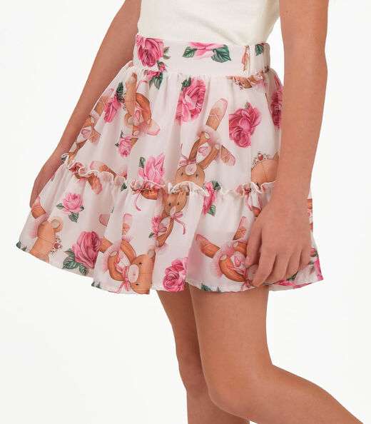 Conjunto Blusa com Saia Menina Trick Nick Bege