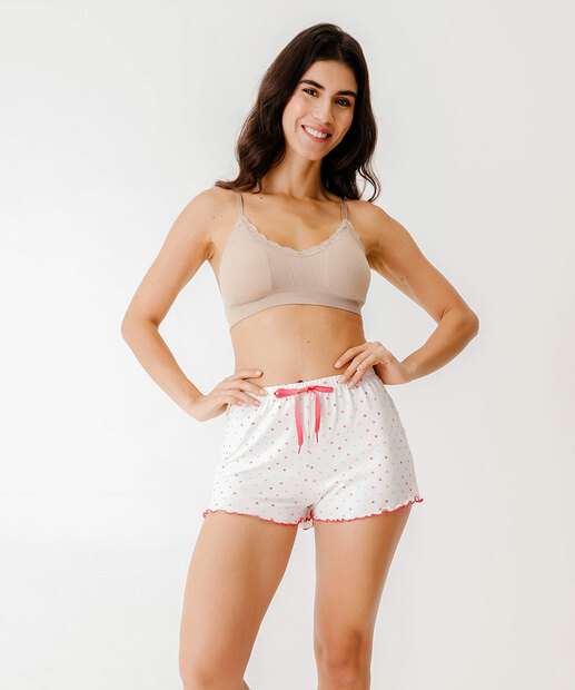 Image_Short Pijama Feminino Avulso Poá Marisa Off White