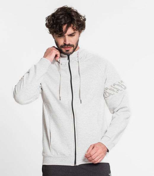Jaqueta Com Capuz Masculina Diametro Cinza