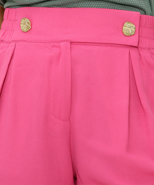 Short Cintura Alta Feminino Alfaiataria Bolsos Marisa
