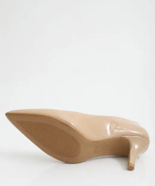 Scarpin Feminino Bico Fino Salto Fino Vizzano Bege