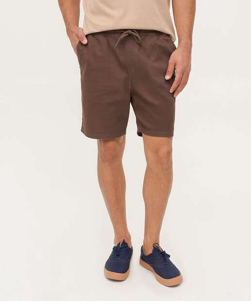Bermuda Masculina Sarja Marisa Marrom