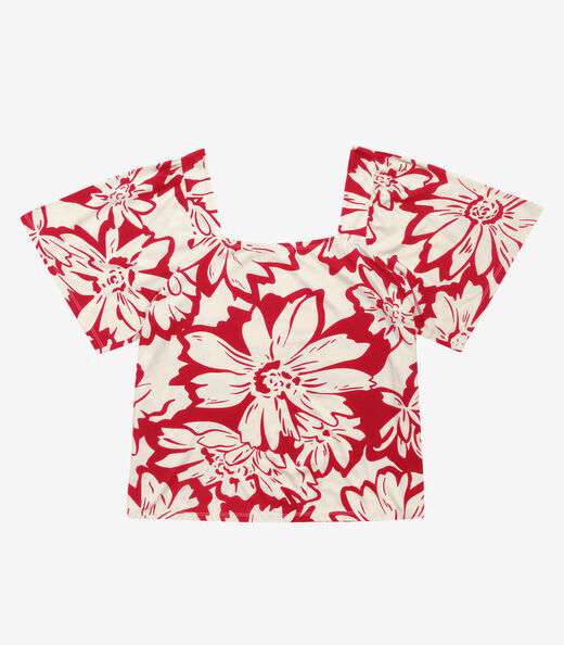 Blusa Feminina Manga Ampla Secret Glam Vermelho