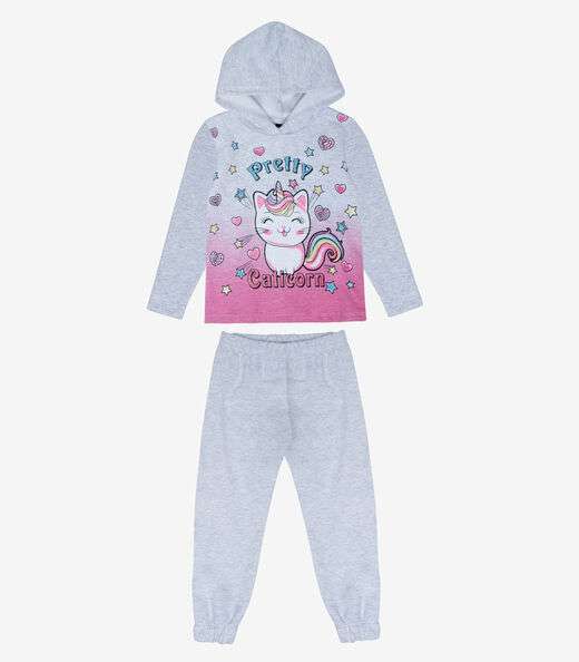 Image_Conjunto Infantil Menina Caticorn Select Cinza
