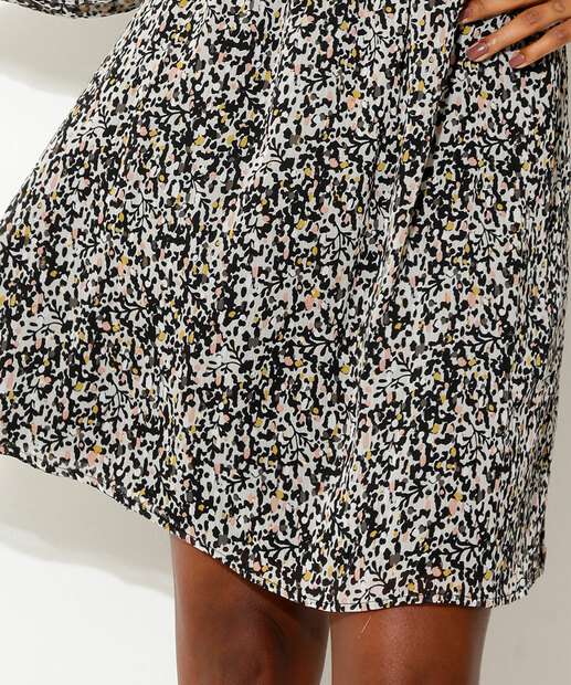 Vestido Feminino Chiffon Estampado Lurex Marisa