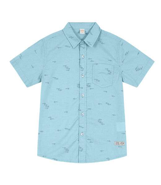 Camisa Infantil Menino Estampada Trick Nick Azul