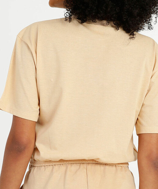 Blusa Cropped Feminina Estampa Frase Manga Curta