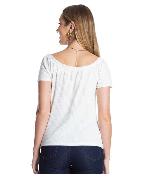Blusa Feminina Canelada Infinita Cor Bege