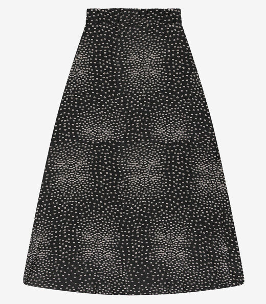 Saia Midi Feminina Em Viscotorcion Rovitex Preto