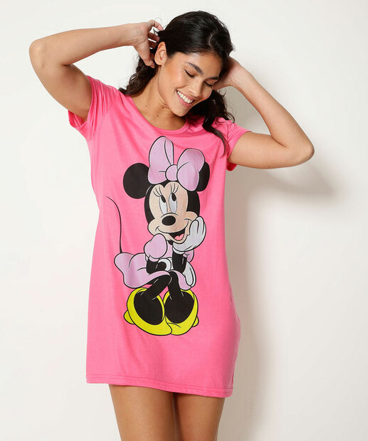 Camisola Estampa Minnie Manga Curta Disney
