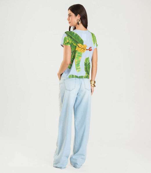 Blusa Feminina Estampada Infinita Cor Verde