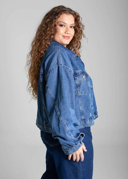 Jaqueta Jeans Sawary Plus Size - 281514