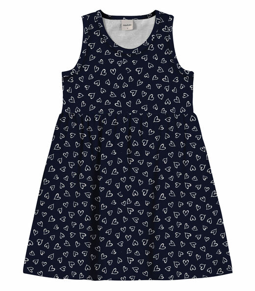 Vestido Infantil Estampado Rovitex Kids Azul