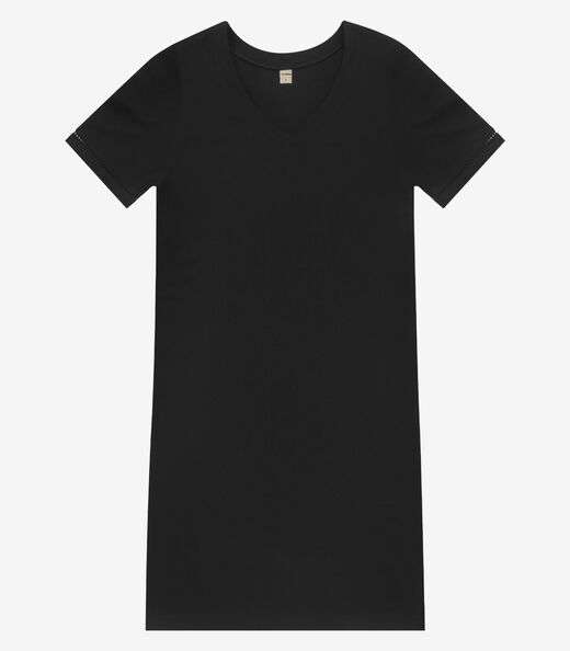 Vestido Curto Feminino Ribana de Viscose Rovitex Preto