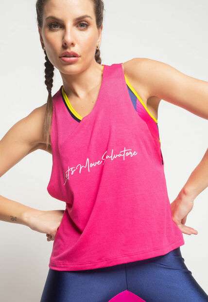 Regata Let's Move Malha Rosa Salvatore Fashion