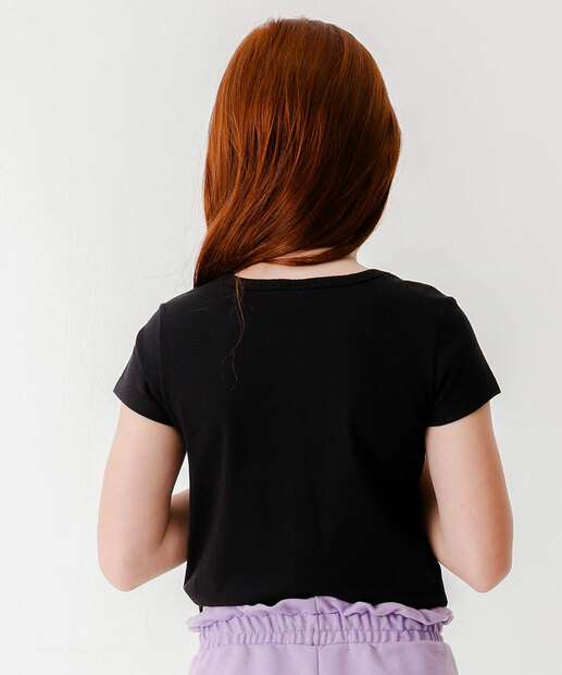 Camiseta Infantil Manga Curta Minnie Disney Tam 4 a 10