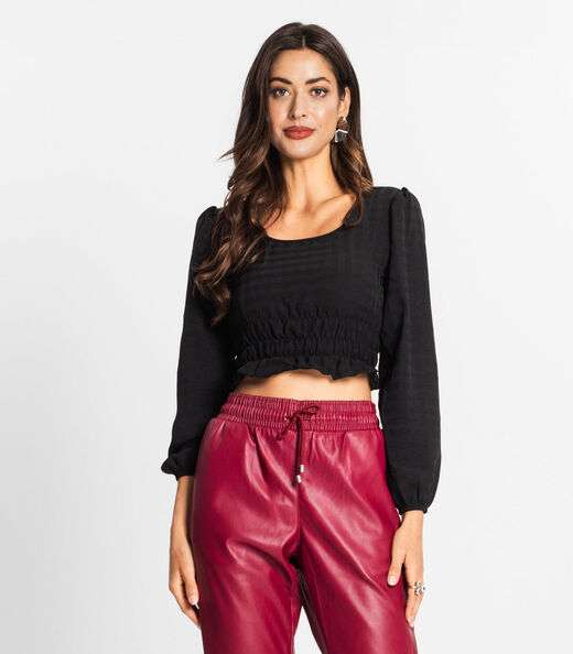 Image_Blusa Manga Longa Feminina Xadrez Endless Preto