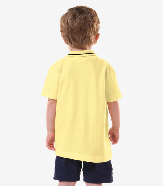 Conjunto Infantil Polo Com Bermuda Trick Nick Amarelo