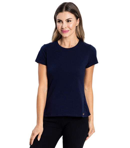 Image_Blusa Feminina Cotton Leve Básica Rovitex Azul