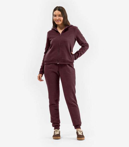 Image_Calça Feminina em Moletom Peluciado Rovitex Vermelho