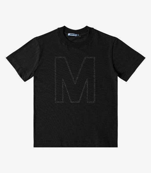 Image_T- Shirt Meia Malha Feminina Minty Preto