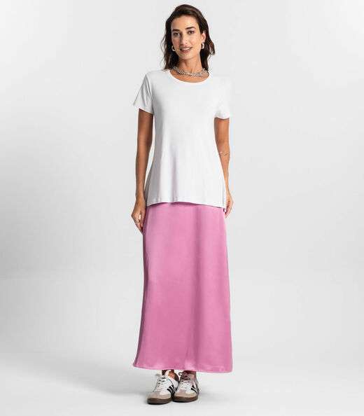 Blusa Feminina manga Curta KO Branco